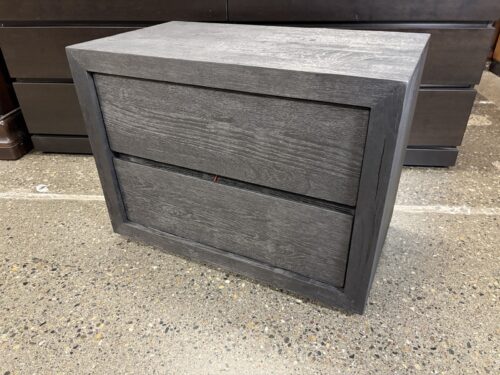 RESTORATION HARDWARE Drifted Reclaimed Black Oak Closed Nightstand