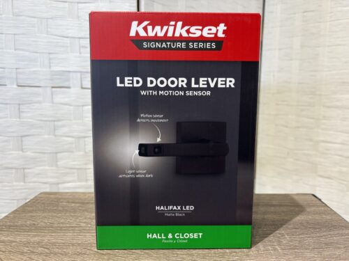 NEW! KWIKSET LED Door Lever w/ Motion Sensor - Hall & Closet