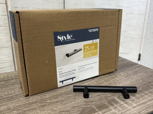 NEW! STYLE SELECTIONS 25-Count Demi 3" Center-to-Center Cylindiral Handle Drawer Pulls - Matte Black Finish Model # 5275070