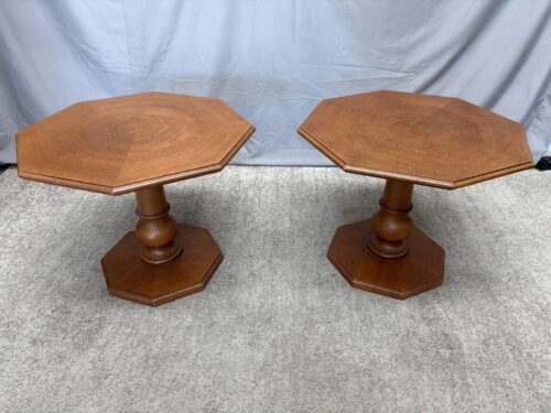 HENREDON Vintage Custom Folio One Octagonal Accent Table (Set of 2)
