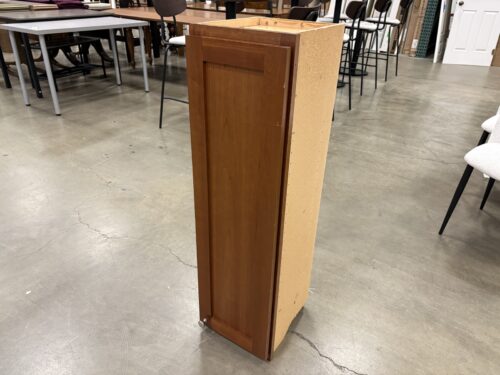 Cinnamon Maple Finished 42x12 Narrow Solid Wood Upper Cabinet with Right Hand Outswing Door