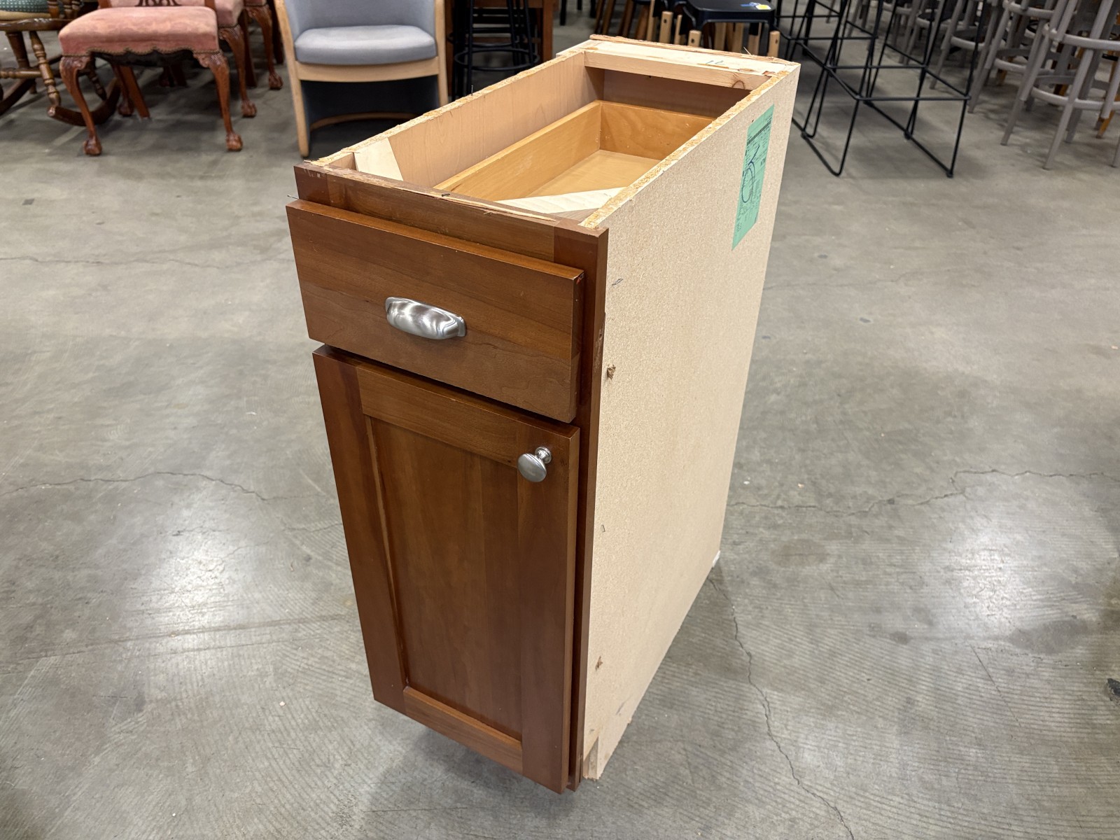 Cinnamon Maple Finished 34×12 Single Drawer Solid Wood Lover Cabinet