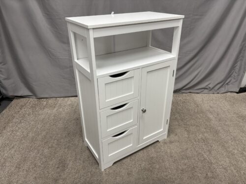 White 3-Drawer Petite Storage Cabinet