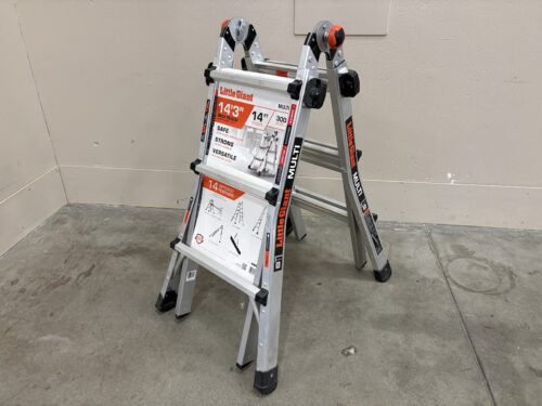 NEW! LITTLE GIANT Multi 14ft Reach 300lbs Capacity Telescoping Multi-Position Ladder