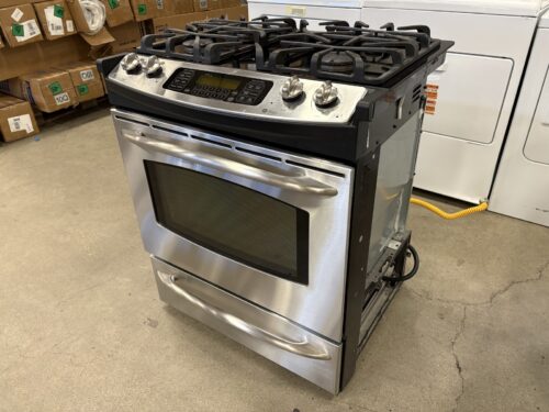 GE PROFILE Stainless Steel 30" Built-In Dual-Fuel Range with Gas Cooktop and Electric Oven Model # J2S968SE2SS