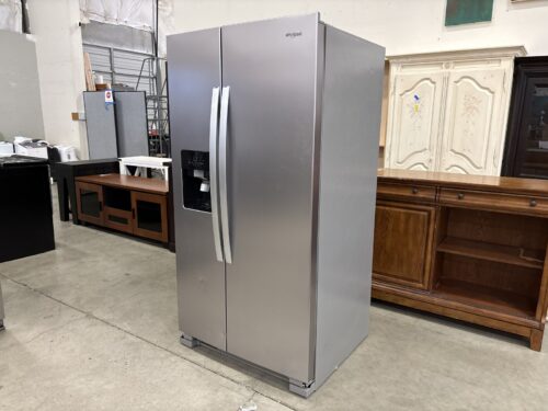 WHIRLPOOL 24.5 Cu. Ft. Side-by-Side Refrigerator with Ice Maker Fingerprint Resistant Stainless Steel Model # WRS325SDHZ14