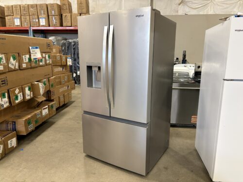 NEW! WHIRLPOOL 29.5 Cu. Ft. French Door Refrigerator with In-Door Ice in Fingerprint Resistant Stainless Steel Model # WFRFF3536SZ01