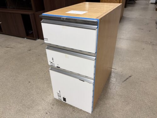 ALVIC Luxe White Mirrored High Gloss 3-Drawer Cabinet