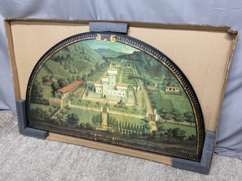 "Villa Medicea di Cafaggiolo" by Giusto Utens Lunette Print