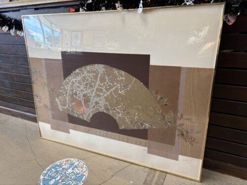 Vintage Japanese Silkscreen Limited Edition Framed Serigraph Print by Michael Cobb