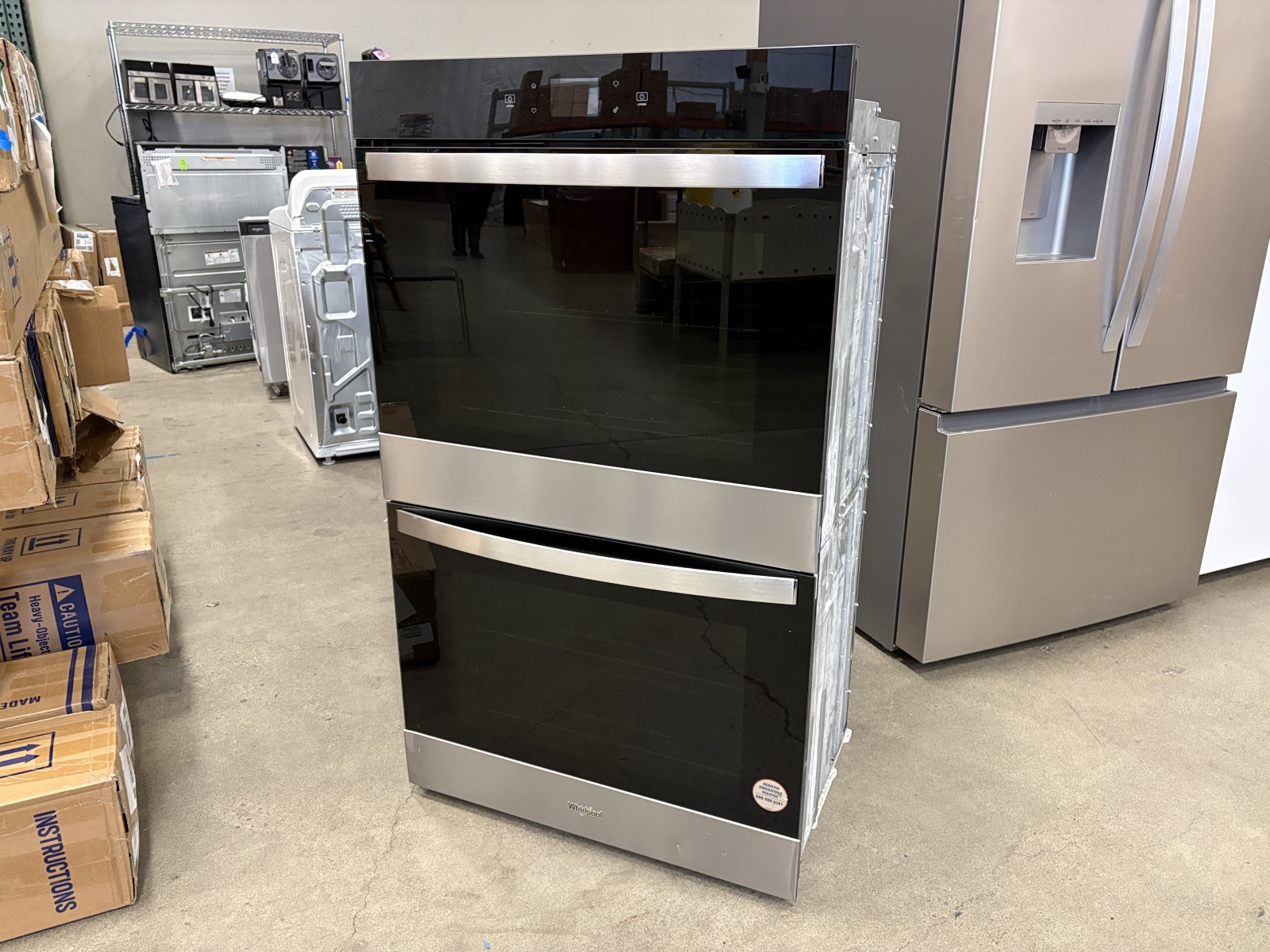 NEW! WHIRLPOOL 30″ Double Electric Wall Oven with Air Fry in Fingerprint Resistant Stainless Steel Model # WOED5030LZ01