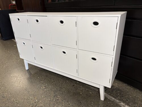White 8-Door Modern Jamie Storage Cabinet