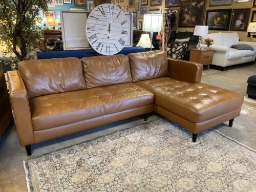 Carmel Tufted Square Arm Sofa w/ Chaise