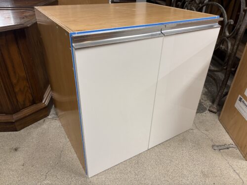 ALVIC Luxe White Flat High Gloss Soft Close 2-Door Cabinet