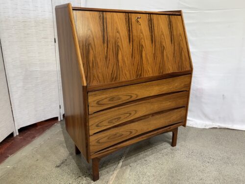 BERNHARD PEDERSEN Made in Denmark Mid Century Teak Secretary Desk