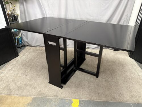 Black Folding Drop Leaf Dining Table