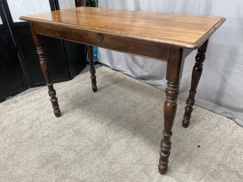 Solid Wood French Country Style Extendable Side Table w/ Leaf