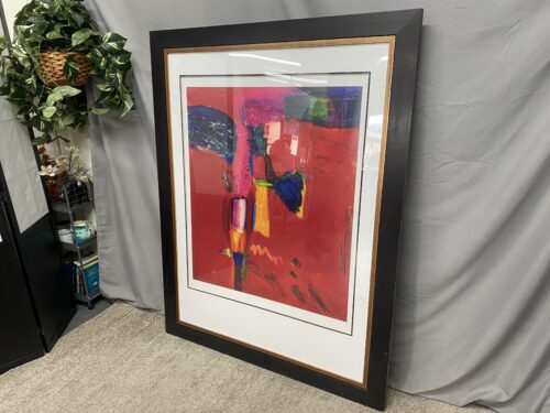 "Semaphore" Large Vibrant Abstract Framed Print by Emily Mason