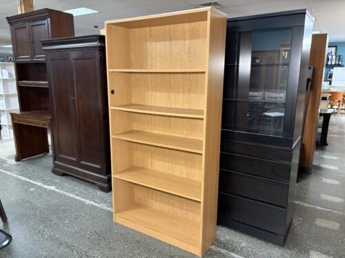 Blonde Minimal 5-Shelf Bookcase