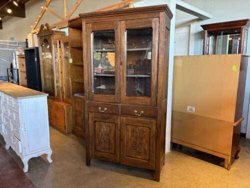 Antique English Aesthetic Movement Wooden Cabinet