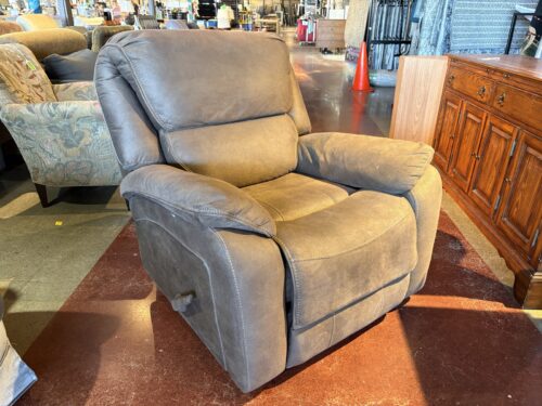Manual Reclining Rocker in Stone Washed Grey