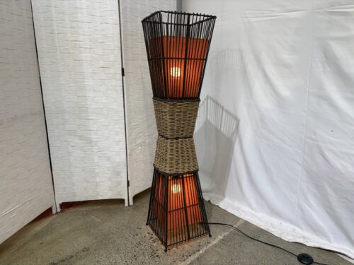 Creative Hand-Woven Bamboo Floor Lamp