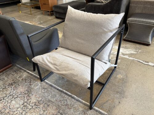 ZINUS Aiden Sling Light Grey Cushion Accent Chair
