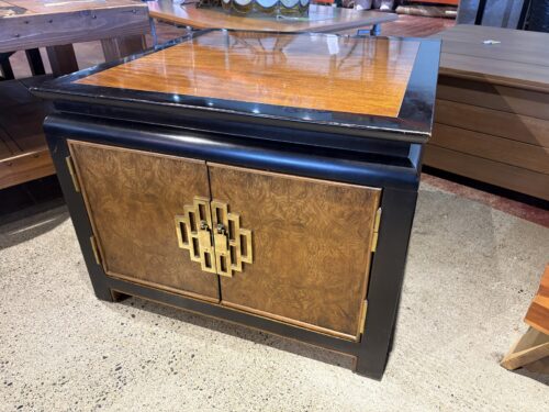 Chin Hua Collection Burl Wood Storage End Table