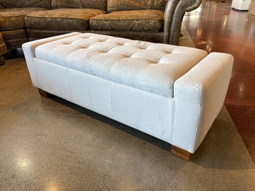 50.5" Upholstered Ottoman Bench With Storage