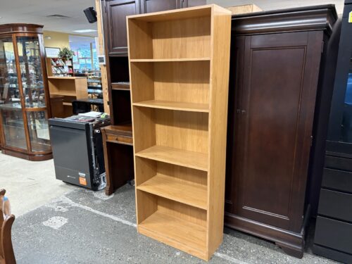 Blonde Minimalist 5-Shelf Bookcase