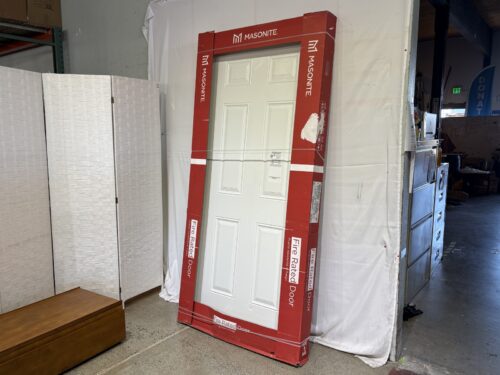 NEW! MASONITE 6-Panel Outswing Steel Frame Entry Door