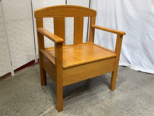 Sturdy Warm Blonde Solid Wood Bench Seat w/ Storage