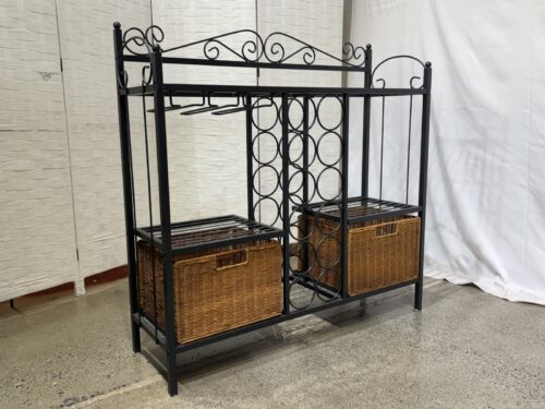 Short & Shallow Metal Wine Storage Shelf