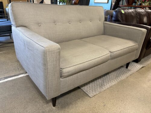MAXHOME MCM Style Track Arm Light Grey Loveseat