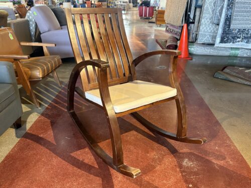 Dark Roast Wood Frame Rocking Chair