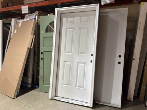 NEW! ALLIANCE Pre-Hung 6-Panel Left Hand Inswing Exterior Door w/ Peep Hole