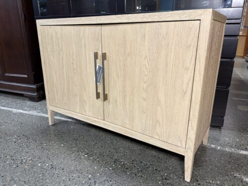 RESTORATION HARDWARE French Contemporary Greige Oak/Champagne 2-Door Sideboard