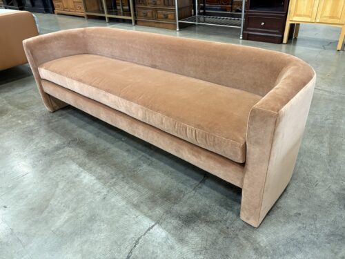 ROOM & BOARD Silva 76" Modern Low-Back Upholstered Bench in Windsor Clay Pet-Friendly Velvet