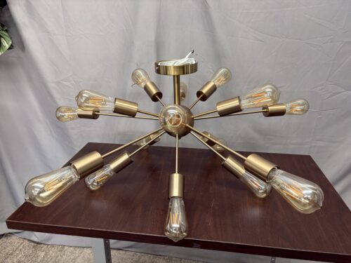 POSSINI Euro Hemingson Gold Sputnik Ceiling Light