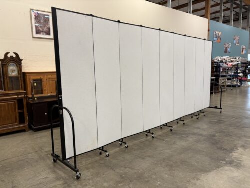 SCREENFLEX White 16ft Wide 9 Panel Folding Portable Room Divider