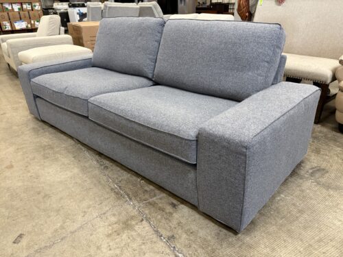 IKEA Kivik Modern Dark Grey Upholstered Low Arm Sofa