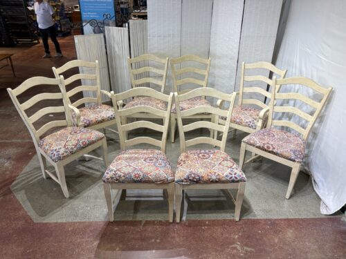 HARDEN Cream Ladderback Dining Chairs (Set of 8)