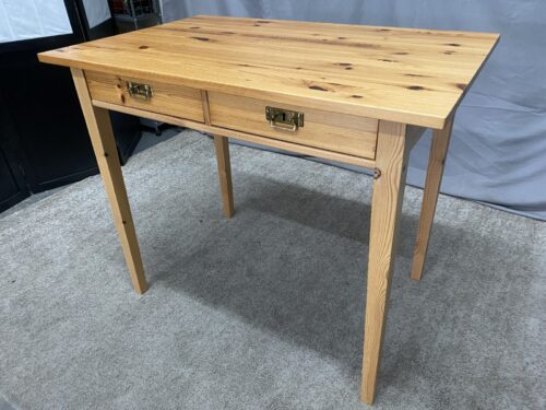 Knotty Pine 2-Drawer Rectangular Desk
