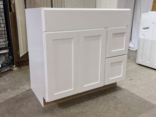 NEW! 36" White 2-Drawer Vanity Sink Cabinet
