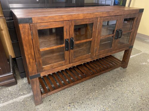 PIER 1 Rustic Farmhouse Glass Door Sideboard