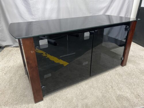 SANUS Tempered Smoked Glass Low AV Stand Model # DFV50