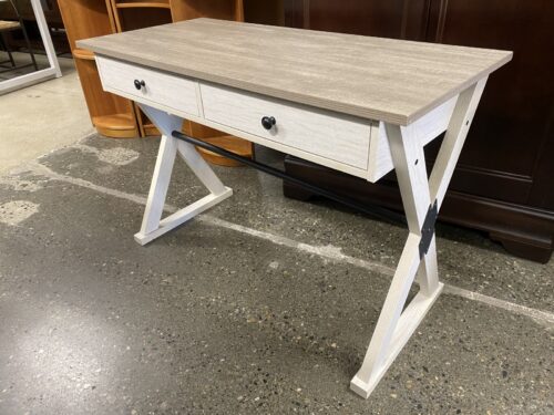 Light Two Tone Farmhouse Style Writing Desk