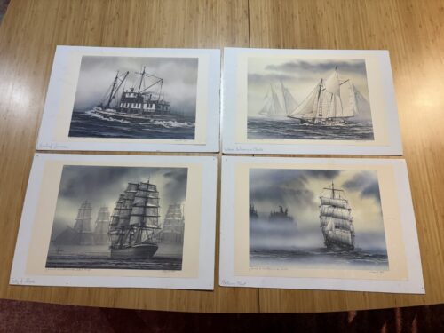 James R. Williamson Maritime Watercolor Proofs (Set of 4)