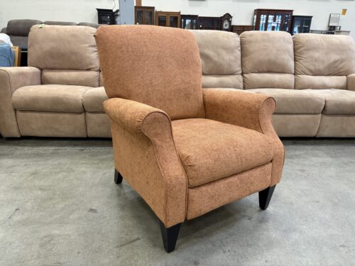 LA-Z-BOY Rust Micro Chenille Roll Arm Push-Back Recliner