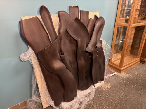 RESTORATION HARDWARE Abstract Layered Wood Wall Sculpture